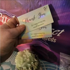 ❤️25 THANK YOU FOR SUPPORTING MY SMALL BUSINESS CARDS AND 50 THANKYOU STICKERS❤️